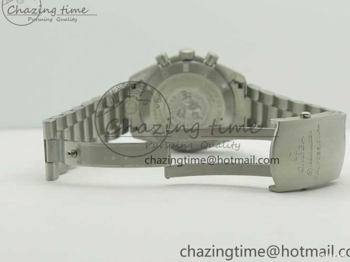 1225 ComfortFit Speedmaster SS “Speedy Tuesday” OMF Best Edition Black Dial on SS Bracelet Manual Winding Chrono Movement 7994